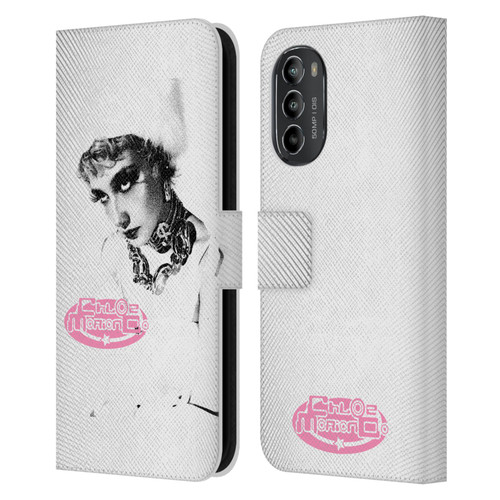 Chloe Moriondo Graphics Portrait Leather Book Wallet Case Cover For Motorola Moto G82 5G