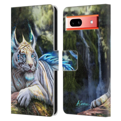 Anthony Christou Art Water Tiger Leather Book Wallet Case Cover For Google Pixel 7a