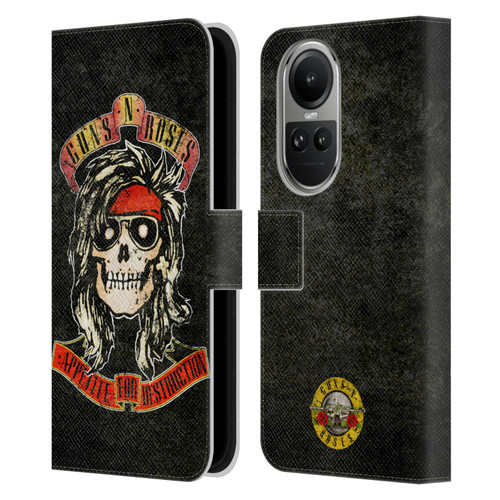 Guns N' Roses Vintage McKagan Leather Book Wallet Case Cover For OPPO Reno10 5G / Reno10 Pro 5G
