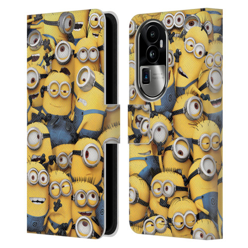 Despicable Me Funny Minions Pattern Leather Book Wallet Case Cover For OPPO Reno10 Pro+