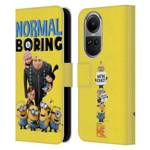 Despicable Me Gru's Family Minions Leather Book Wallet Case Cover For OPPO Reno10 5G / Reno10 Pro 5G