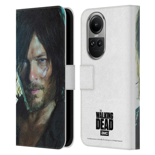 AMC The Walking Dead Characters Daryl Leather Book Wallet Case Cover For OPPO Reno10 5G / Reno10 Pro 5G
