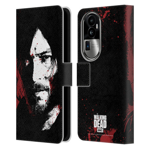 AMC The Walking Dead Gore Blood Bath Daryl Leather Book Wallet Case Cover For OPPO Reno10 Pro+