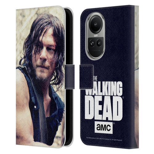 AMC The Walking Dead Daryl Dixon Half Body Leather Book Wallet Case Cover For OPPO Reno10 5G / Reno10 Pro 5G