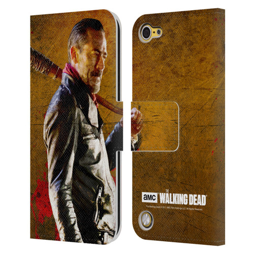 AMC The Walking Dead Negan Lucille 1 Leather Book Wallet Case Cover For Apple iPod Touch 5G 5th Gen