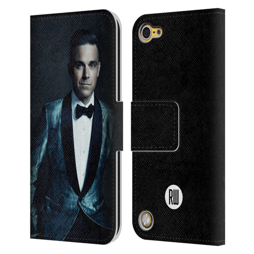 Robbie Williams Calendar Dark Background Leather Book Wallet Case Cover For Apple iPod Touch 5G 5th Gen