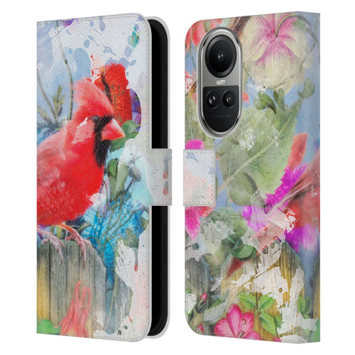 Aimee Stewart Assorted Designs Birds And Bloom Leather Book Wallet Case Cover For OPPO Reno10 5G / Reno10 Pro 5G