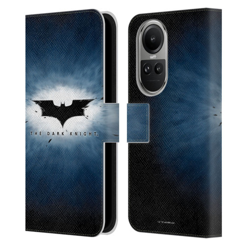 The Dark Knight Graphics Logo Leather Book Wallet Case Cover For OPPO Reno10 5G / Reno10 Pro 5G