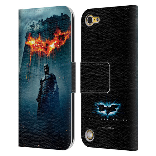 The Dark Knight Key Art Batman Poster Leather Book Wallet Case Cover For Apple iPod Touch 5G 5th Gen