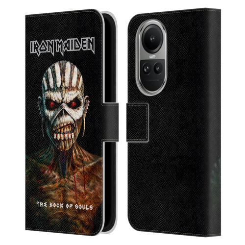 Iron Maiden Album Covers The Book Of Souls Leather Book Wallet Case Cover For OPPO Reno10 5G / Reno10 Pro 5G