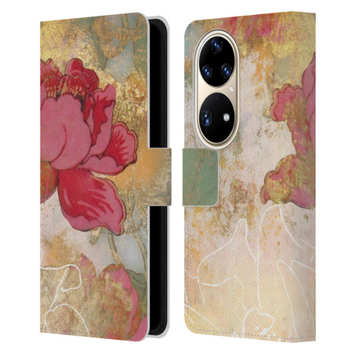 Aimee Stewart Smokey Floral Midsummer Leather Book Wallet Case Cover For Huawei P50 Pro