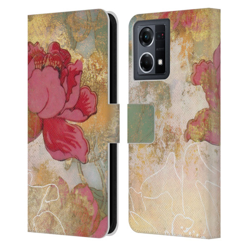 Aimee Stewart Smokey Floral Midsummer Leather Book Wallet Case Cover For OPPO Reno8 4G