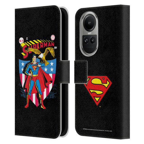 Superman DC Comics Famous Comic Book Covers Number 14 Leather Book Wallet Case Cover For OPPO Reno10 5G / Reno10 Pro 5G