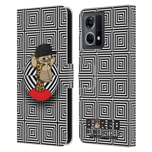 Bored of Directors Key Art APE #3179 Pattern Leather Book Wallet Case Cover For OPPO Reno8 4G