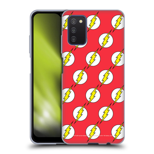 The Flash DC Comics Logo Pattern Soft Gel Case for Samsung Galaxy A03s (2021)
