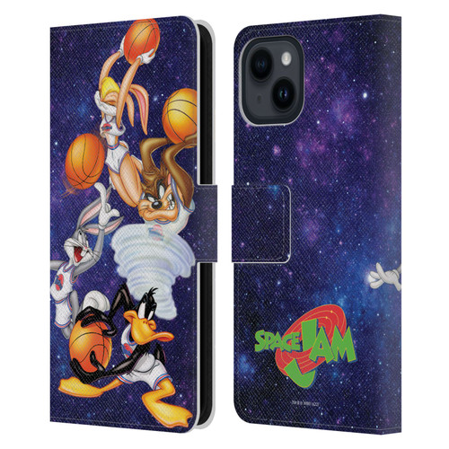 Space Jam (1996) Graphics Poster Leather Book Wallet Case Cover For Apple iPhone 15