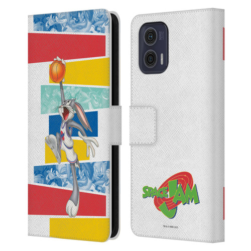 Space Jam (1996) Graphics Bugs Bunny Leather Book Wallet Case Cover For Motorola Moto G73 5G