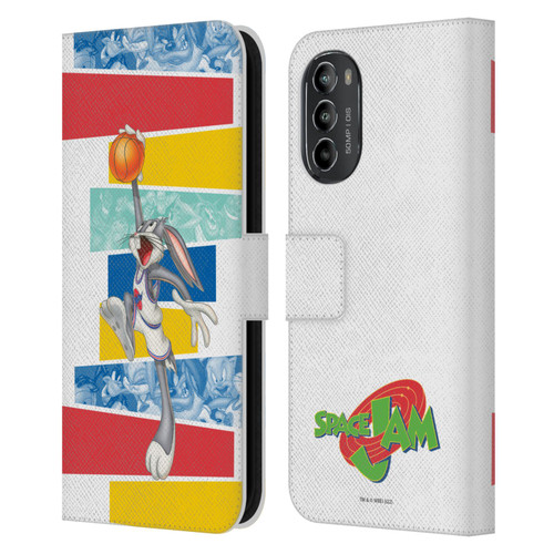Space Jam (1996) Graphics Bugs Bunny Leather Book Wallet Case Cover For Motorola Moto G82 5G