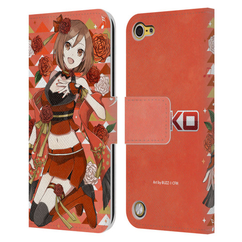 Hatsune Miku Characters Meiko Leather Book Wallet Case Cover For Apple iPod Touch 5G 5th Gen