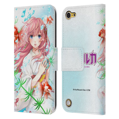 Hatsune Miku Characters Megurine Luka Leather Book Wallet Case Cover For Apple iPod Touch 5G 5th Gen