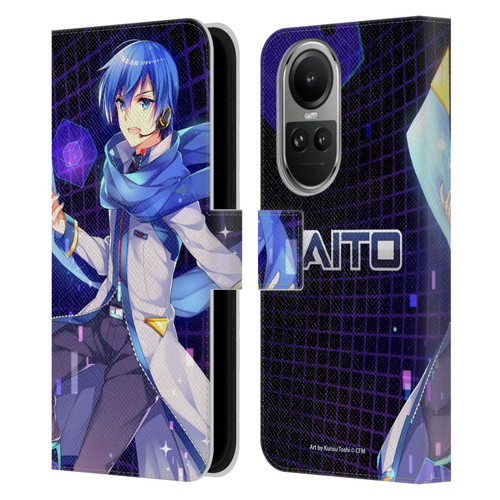 Hatsune Miku Characters Kaito Leather Book Wallet Case Cover For OPPO Reno10 5G / Reno10 Pro 5G