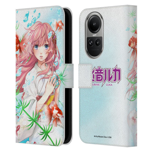 Hatsune Miku Characters Megurine Luka Leather Book Wallet Case Cover For OPPO Reno10 5G / Reno10 Pro 5G