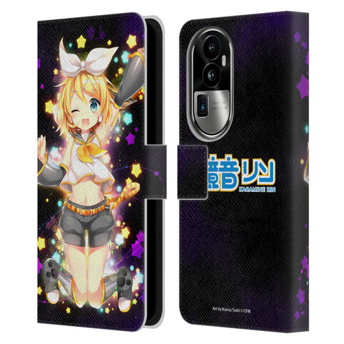 Hatsune Miku Characters Kagamine Rin Leather Book Wallet Case Cover For OPPO Reno10 Pro+