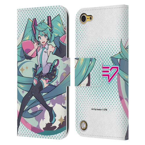 Hatsune Miku Graphics Pastels Leather Book Wallet Case Cover For Apple iPod Touch 5G 5th Gen