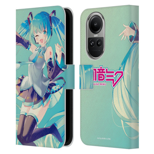 Hatsune Miku Graphics Sing Leather Book Wallet Case Cover For OPPO Reno10 5G / Reno10 Pro 5G