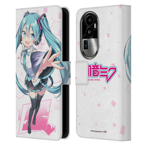 Hatsune Miku Graphics Cute Leather Book Wallet Case Cover For OPPO Reno10 Pro+