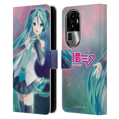 Hatsune Miku Graphics Nebula Leather Book Wallet Case Cover For OPPO Reno10 Pro+