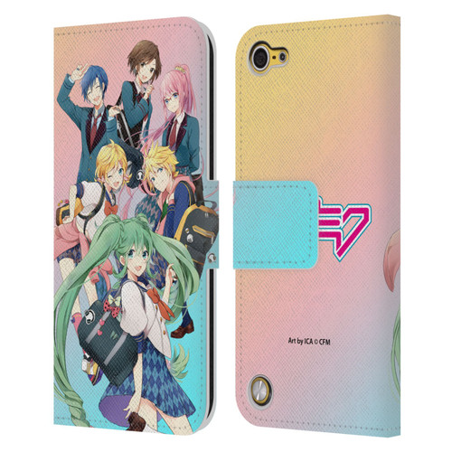 Hatsune Miku Virtual Singers High School Leather Book Wallet Case Cover For Apple iPod Touch 5G 5th Gen