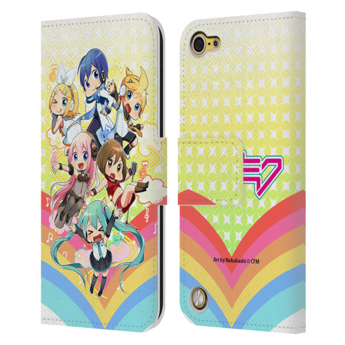 Hatsune Miku Virtual Singers Rainbow Leather Book Wallet Case Cover For Apple iPod Touch 5G 5th Gen