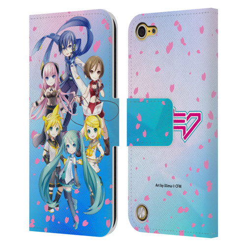 Hatsune Miku Virtual Singers Sakura Leather Book Wallet Case Cover For Apple iPod Touch 5G 5th Gen