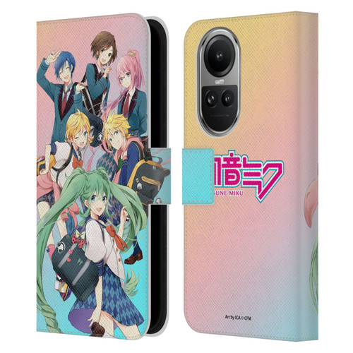 Hatsune Miku Virtual Singers High School Leather Book Wallet Case Cover For OPPO Reno10 5G / Reno10 Pro 5G