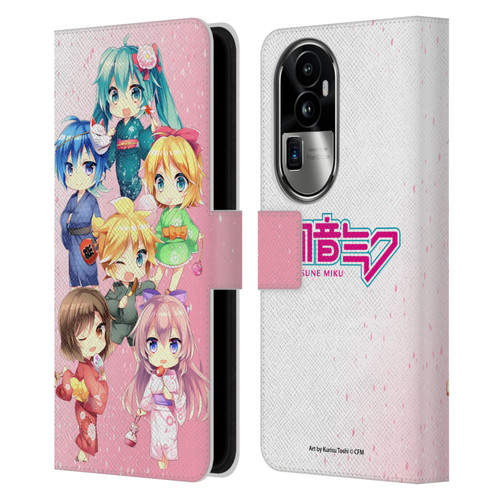 Hatsune Miku Virtual Singers Characters Leather Book Wallet Case Cover For OPPO Reno10 Pro+