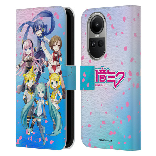 Hatsune Miku Virtual Singers Sakura Leather Book Wallet Case Cover For OPPO Reno10 5G / Reno10 Pro 5G