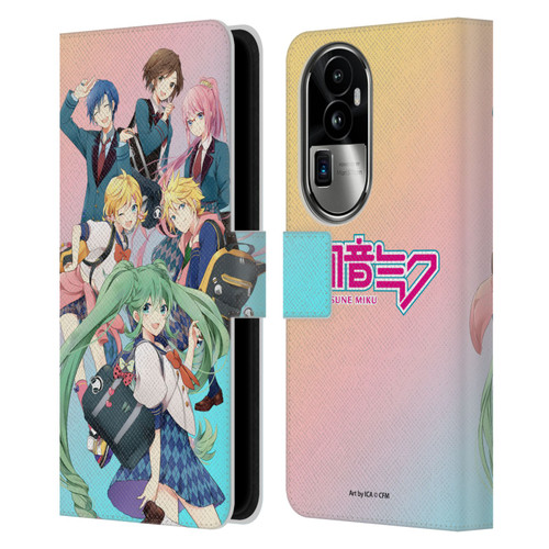 Hatsune Miku Virtual Singers High School Leather Book Wallet Case Cover For OPPO Reno10 Pro+