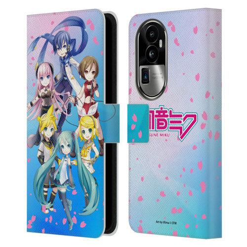 Hatsune Miku Virtual Singers Sakura Leather Book Wallet Case Cover For OPPO Reno10 Pro+