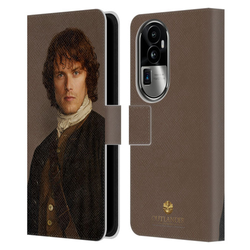 Outlander Characters Jamie Traditional Leather Book Wallet Case Cover For OPPO Reno10 Pro+