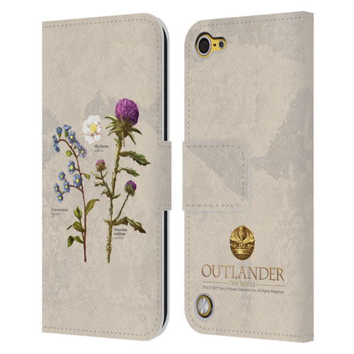 Outlander Graphics Flowers Leather Book Wallet Case Cover For Apple iPod Touch 5G 5th Gen