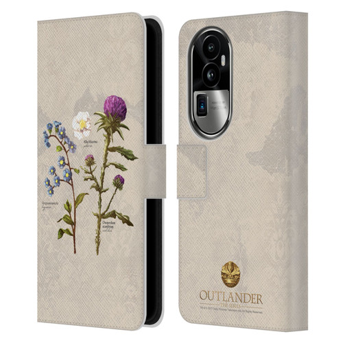 Outlander Graphics Flowers Leather Book Wallet Case Cover For OPPO Reno10 Pro+