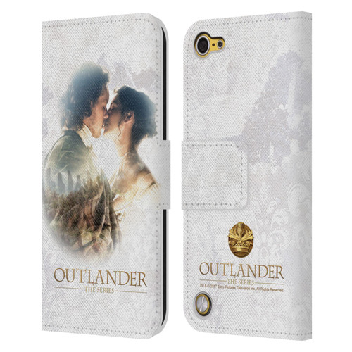 Outlander Portraits Claire & Jamie Kiss Leather Book Wallet Case Cover For Apple iPod Touch 5G 5th Gen