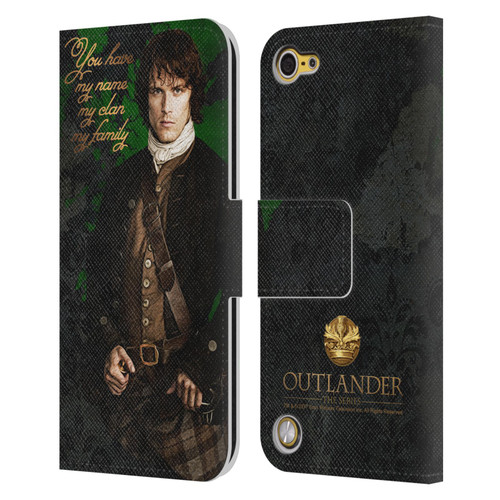 Outlander Portraits Jamie Leather Book Wallet Case Cover For Apple iPod Touch 5G 5th Gen