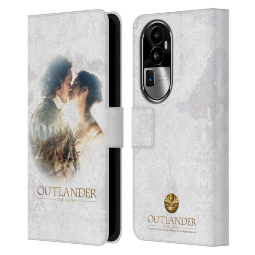 Outlander Portraits Claire & Jamie Kiss Leather Book Wallet Case Cover For OPPO Reno10 Pro+