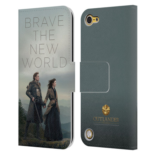 Outlander Season 4 Art Brave The New World Leather Book Wallet Case Cover For Apple iPod Touch 5G 5th Gen