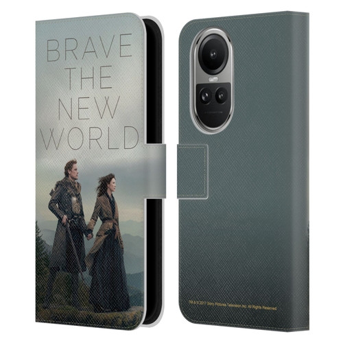 Outlander Season 4 Art Brave The New World Leather Book Wallet Case Cover For OPPO Reno10 5G / Reno10 Pro 5G