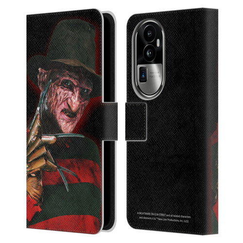A Nightmare On Elm Street 2 Freddy's Revenge Graphics Key Art Leather Book Wallet Case Cover For OPPO Reno10 Pro+