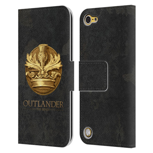 Outlander Seals And Icons Scotland Thistle Leather Book Wallet Case Cover For Apple iPod Touch 5G 5th Gen