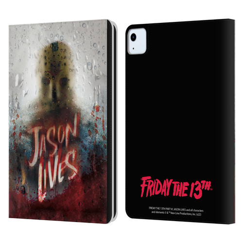 Friday the 13th Part VI Jason Lives Key Art Poster 2 Leather Book Wallet Case Cover For Apple iPad Air 2020 / 2022